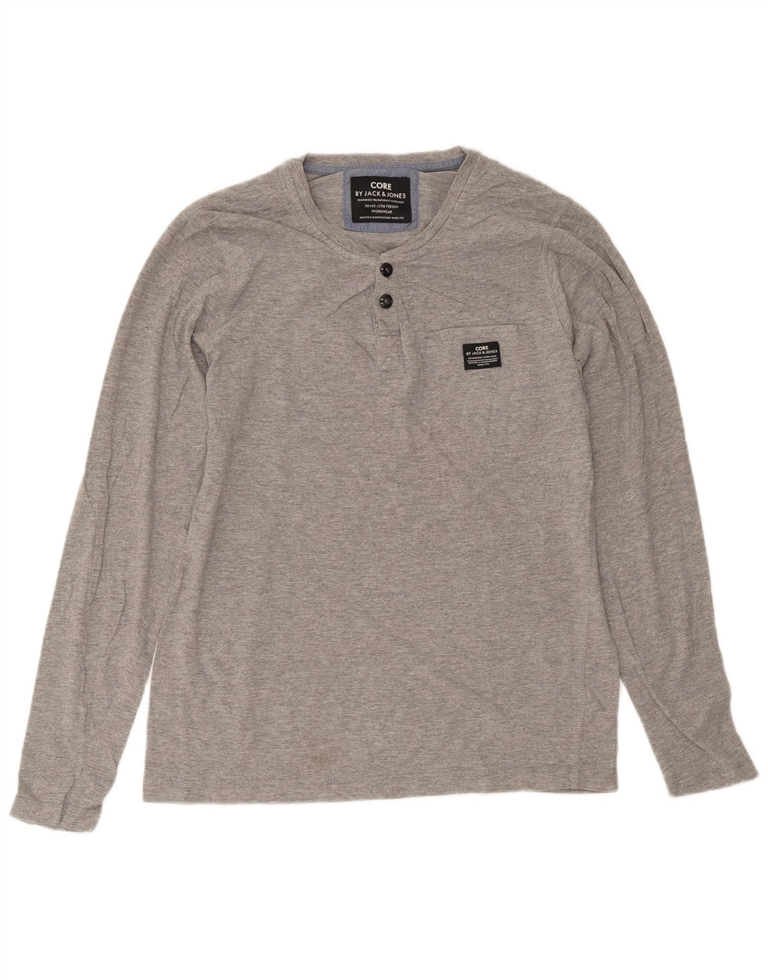Jack & Jones Herre Top Langærmet Stor Grå Flecked Bomuld