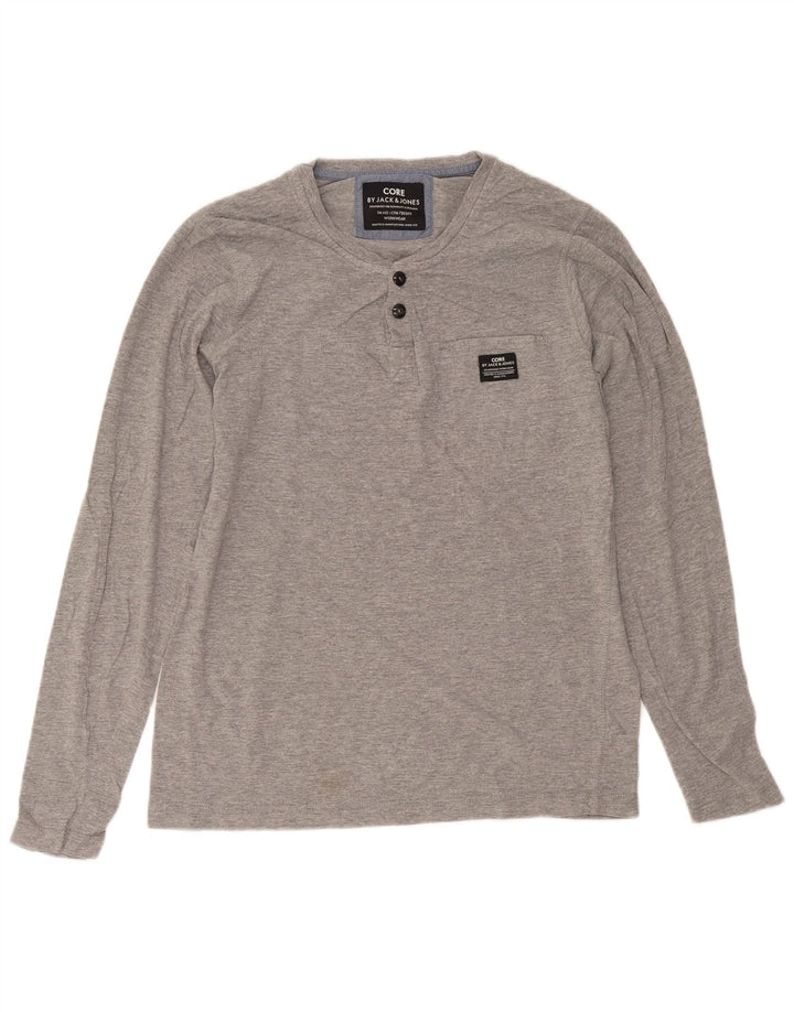 Jack & Jones Herre Top Langærmet Stor Grå Flecked Bomuld