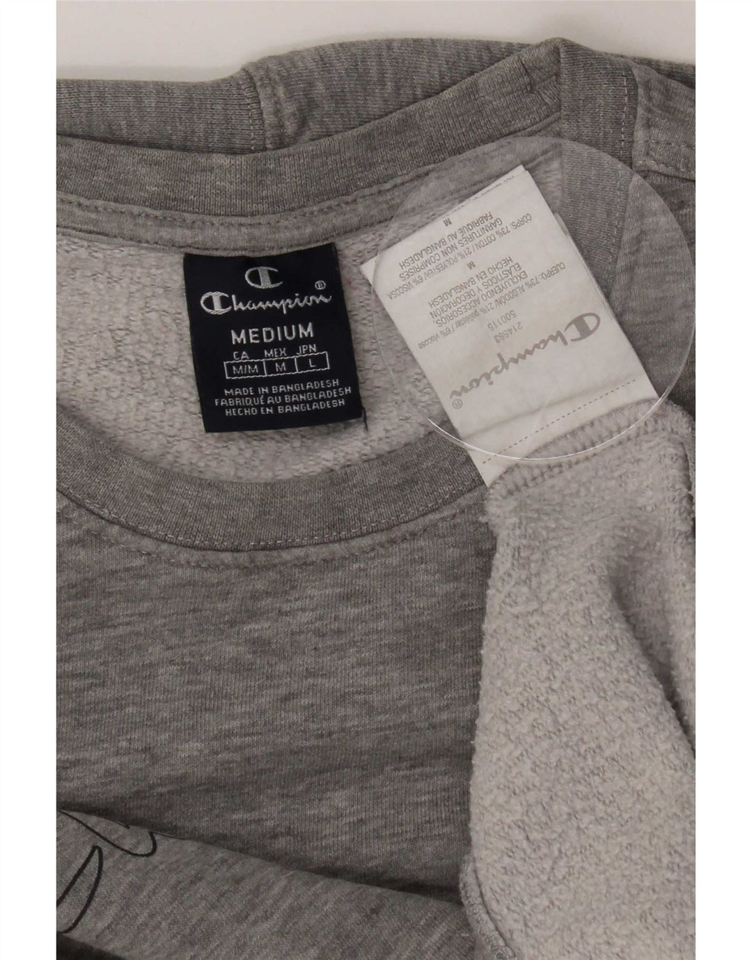 Champion Herre Grafisk Sweatshirt Jumper Medium Grey Flecked Bomuld