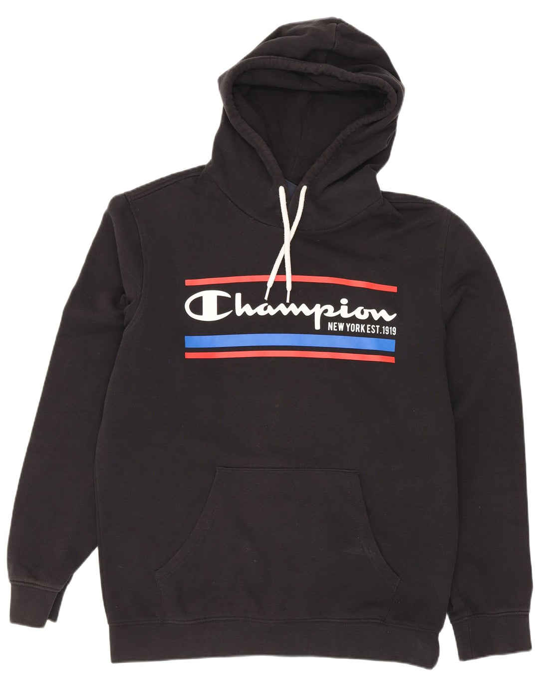 Champion Herre grafisk hættetrøje Jumper Medium Sort bomuld