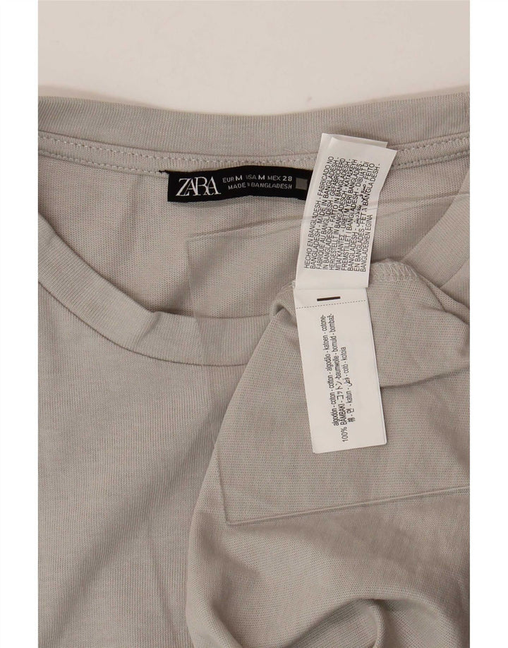 Zara Damevest Top UK 14 Medium Grå Bomuld