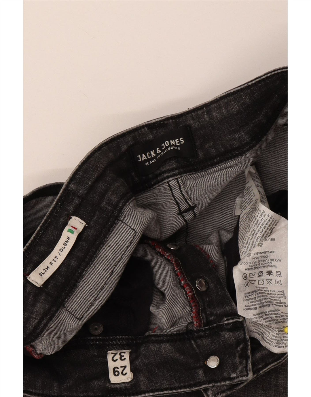 Jack & Jones Herre GLENN Slim Jeans W29 L32 Grå Bomuld