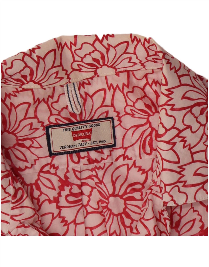 Carrera Kortærmet Herreskjorte Medium White Floral