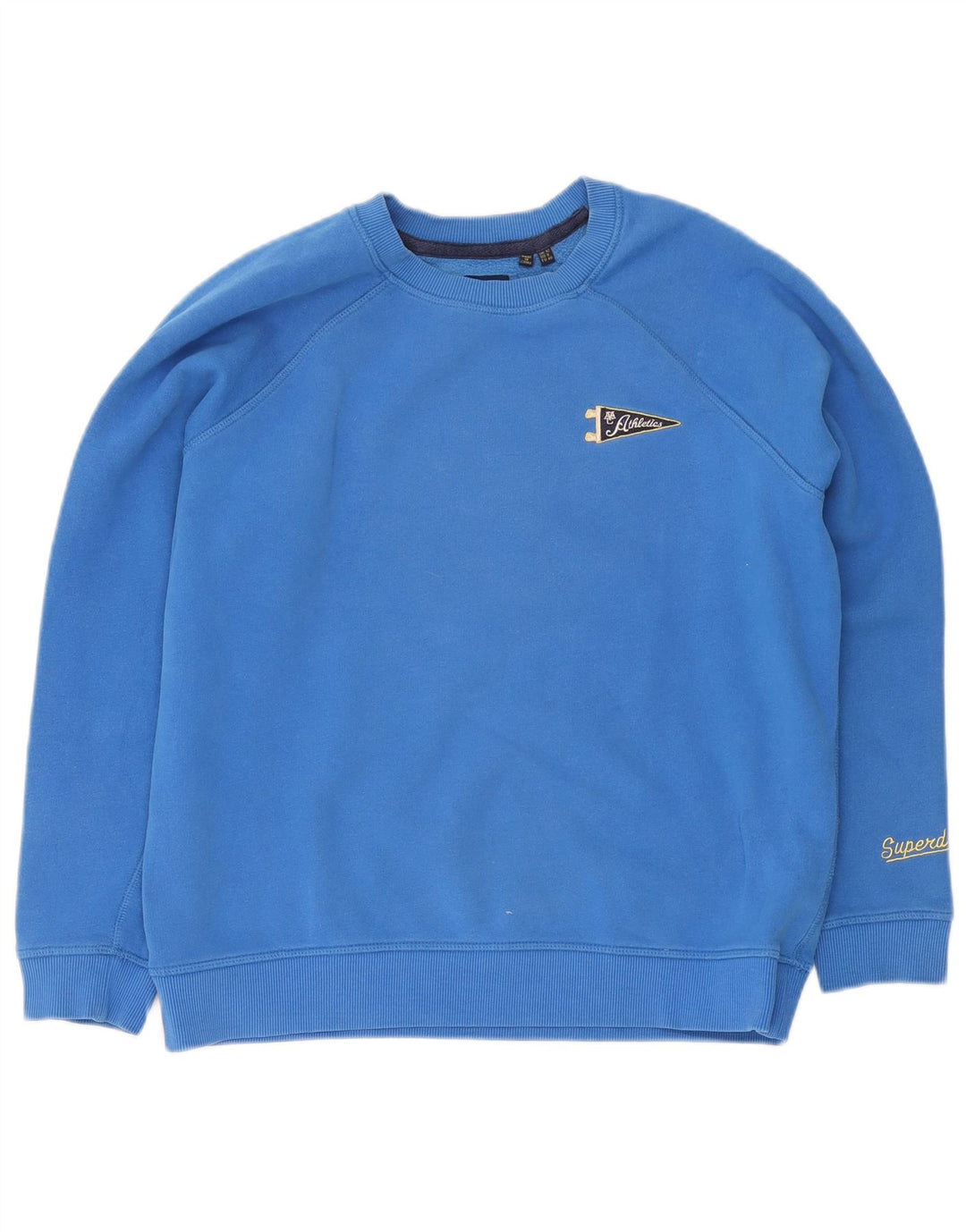 Superdry Womens Oversized Sweatshirt Jumper UK 12 Medium Blue Bomuld