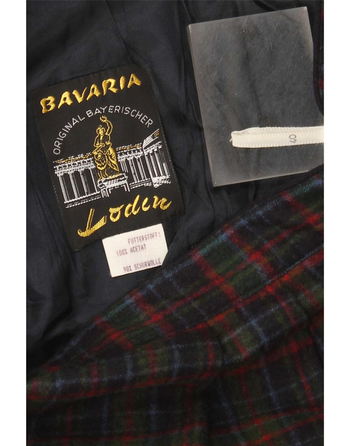 Bavaria Dame Loden A-Line nederdel EU 40 Medium W28 Flerfarvet Plaid