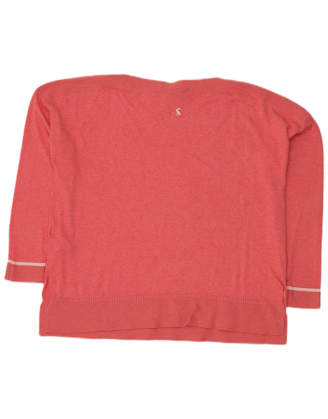 Joules Dame Oversized Boat Neck Jumper Sweater UK 18 XL Pink Bomuld