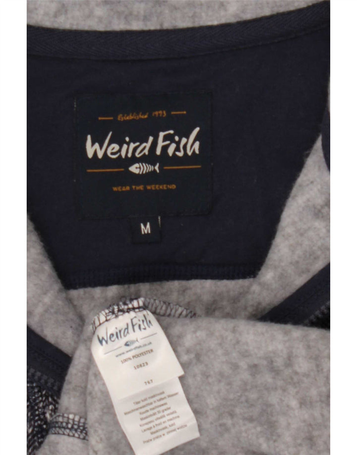 Weird Fish Herre Zip Neck Sweatshirt Jumper Medium Navy Blue Flecked