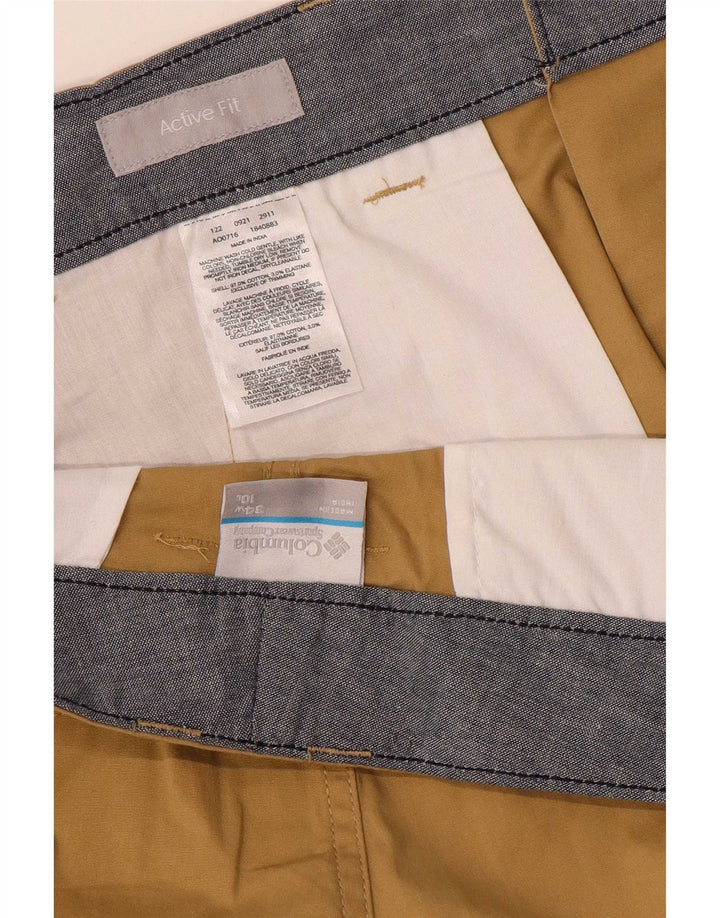 Columbia Active Cargo Shorts til mænd W34 Stor brun bomuld