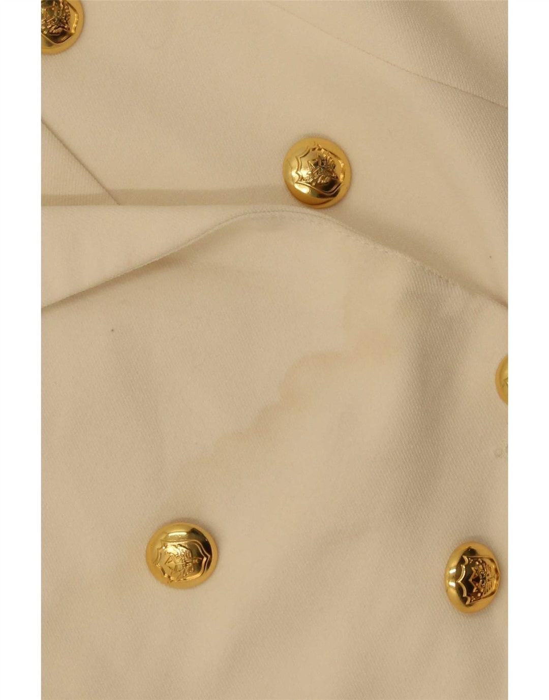 Zara Dame Dobbeltradet Blazer Jacket UK 14 XL Off White Polyester
