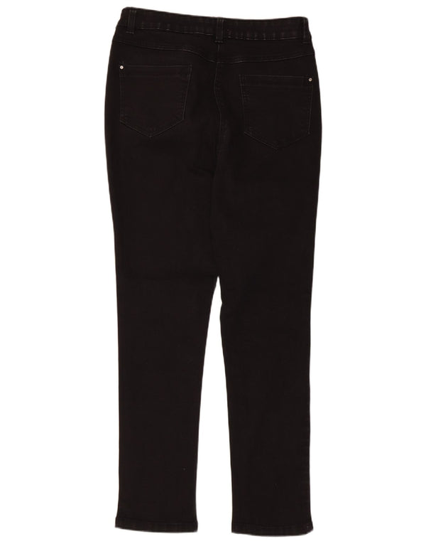 M&Co Dame Slim Jeans UK 12 Medium W30 L27 Sort Bomuld