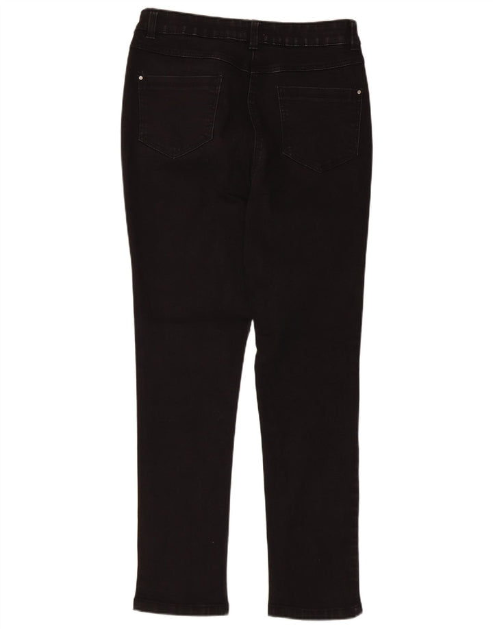 M&Co Dame Slim Jeans UK 12 Medium W30 L27 Sort Bomuld