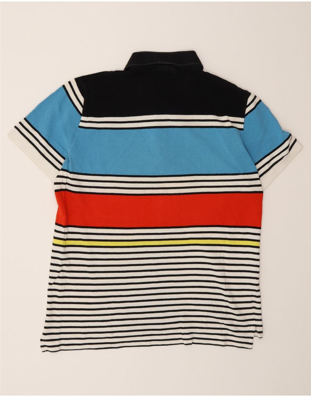 Lacoste herre poloskjorte str. 5 Stor flerfarvet stribet bomuld