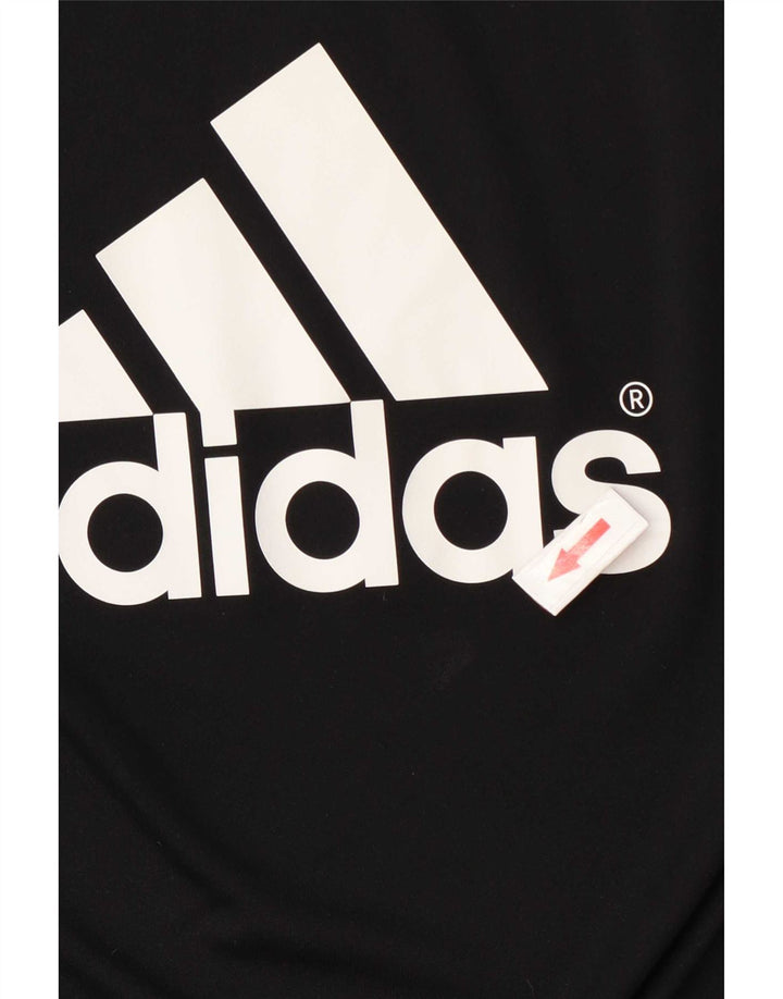 Adidas Herre Climalite Grafisk T-Shirt Top Stor Sort Polyester