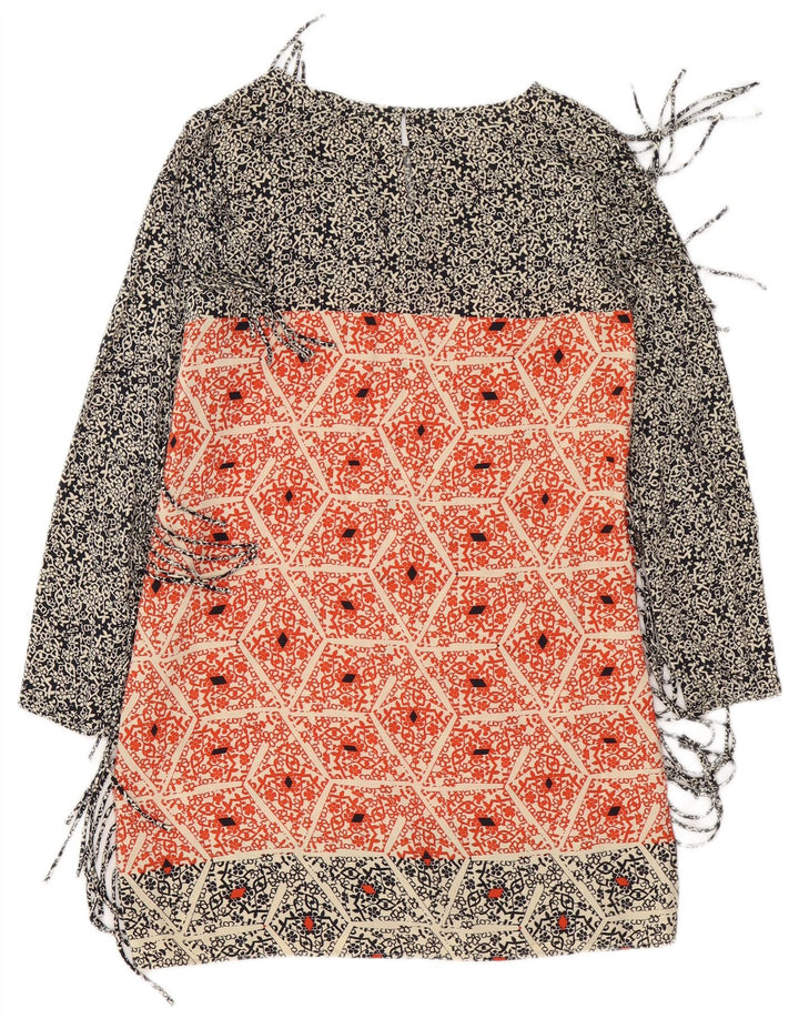 ZARA Kvinder Oversized Sheath Dress UK 10 Small Multicolored