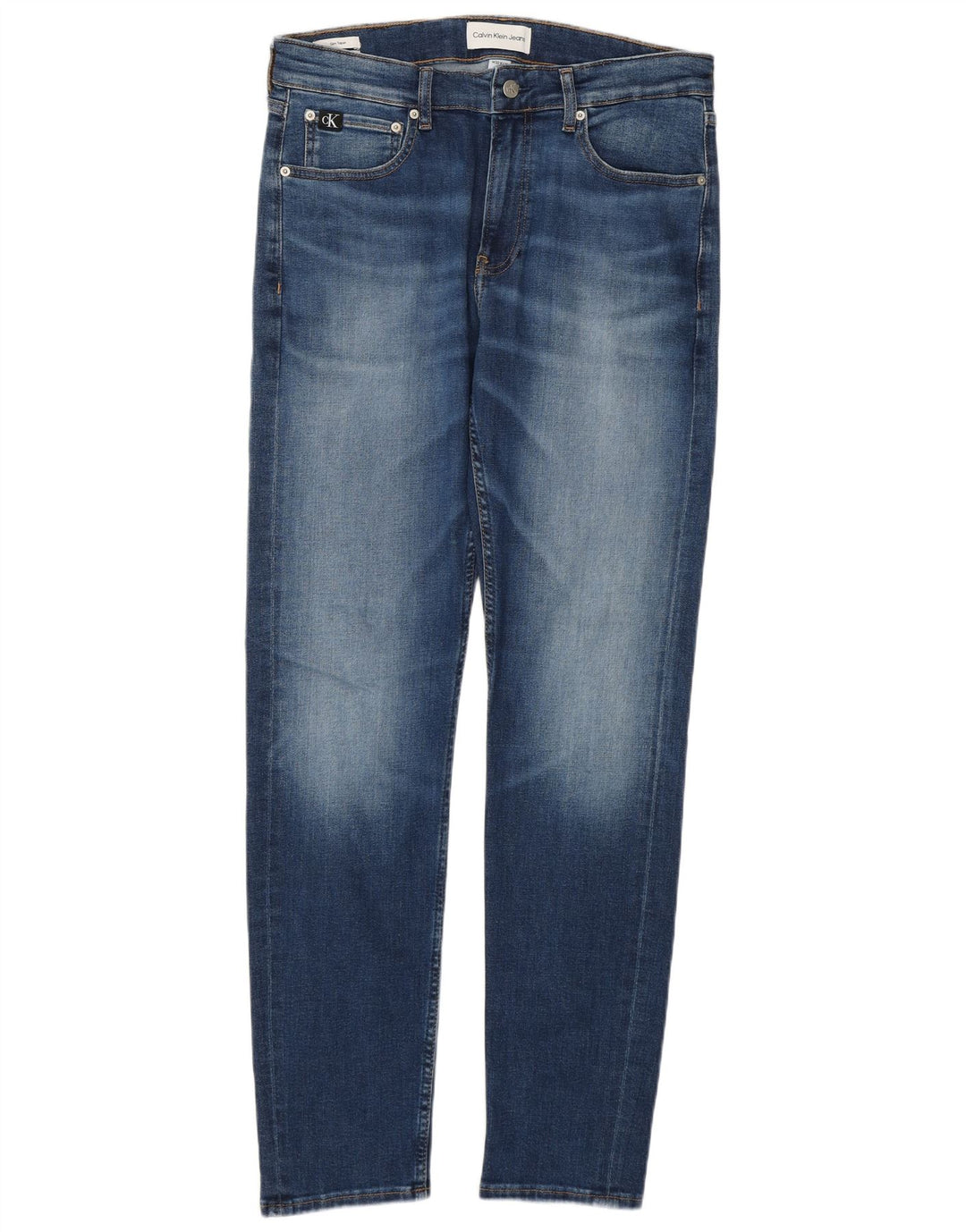 Calvin Klein Herre Slim Tapered Jeans W32 L32 Blå Bomuld