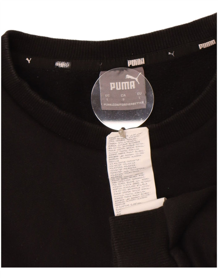 Puma Herre Sweatshirt Jumper Stor Sort Bomuld