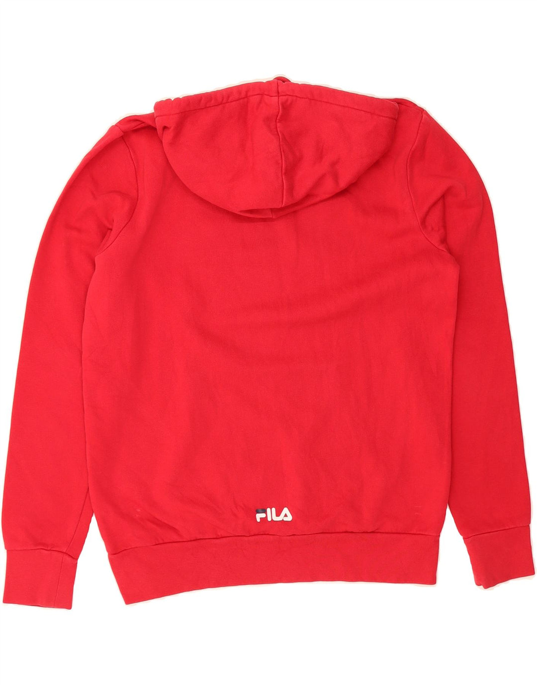FILA Mens Graphic Hoodie Jumper XS Red Vintage Fila and Second-Hand Fila from Messina Hembry 