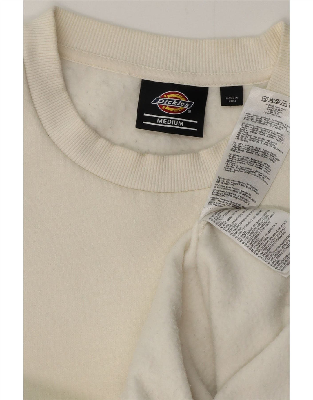 DICKIES Sweatshirt til mænd Medium Off White Bomuld