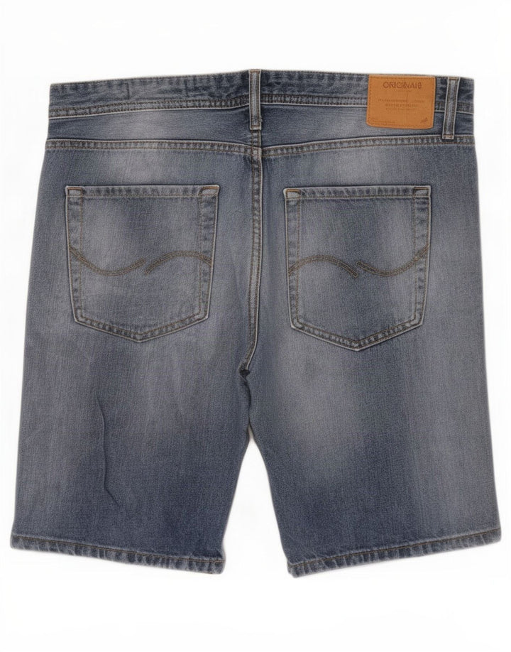 Jack & Jones denimshorts til mænd store W36 blå bomuld