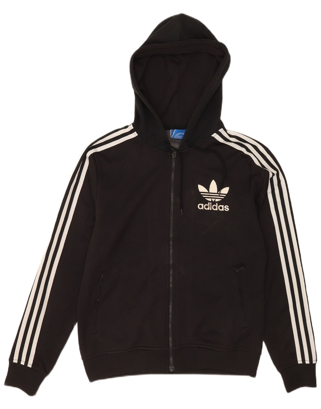 Adidas Hættetrøje med lynlås til mænd Lille sort polyester