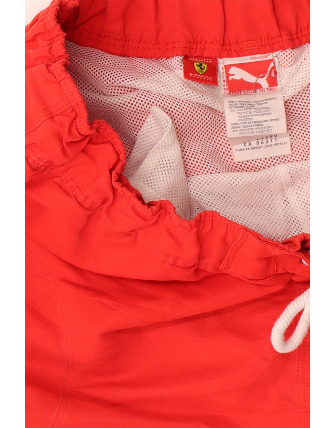Puma Herre Ferrari grafiske svømmeshorts Medium Rød Polyester