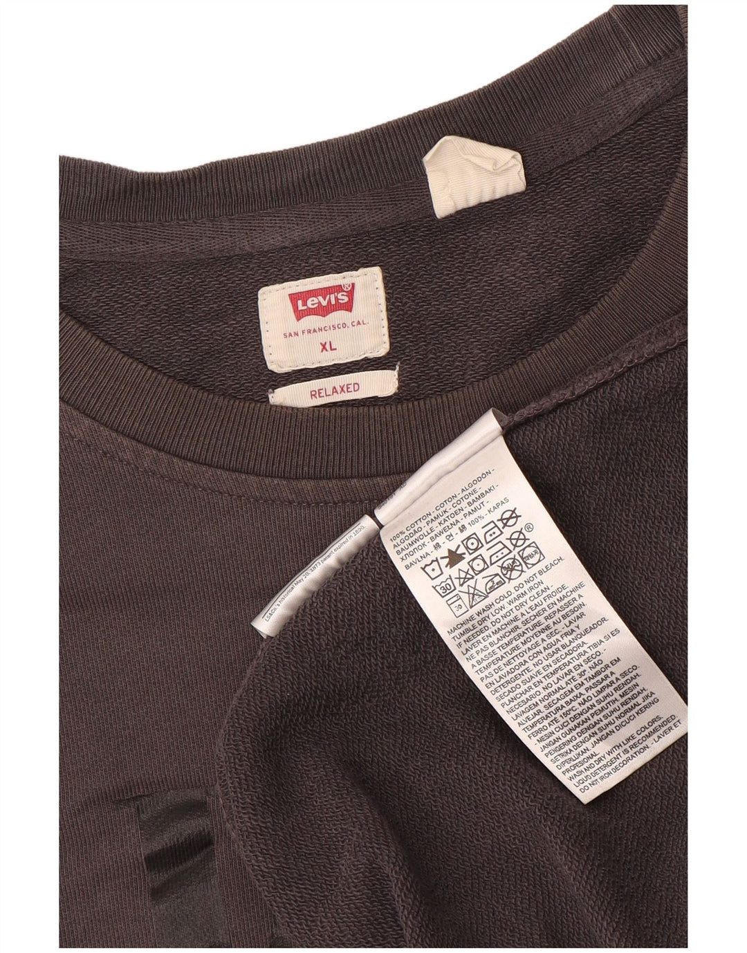Levi's Herre Relaxed Graphic Sweatshirt Jumper XL Grå Bomuld