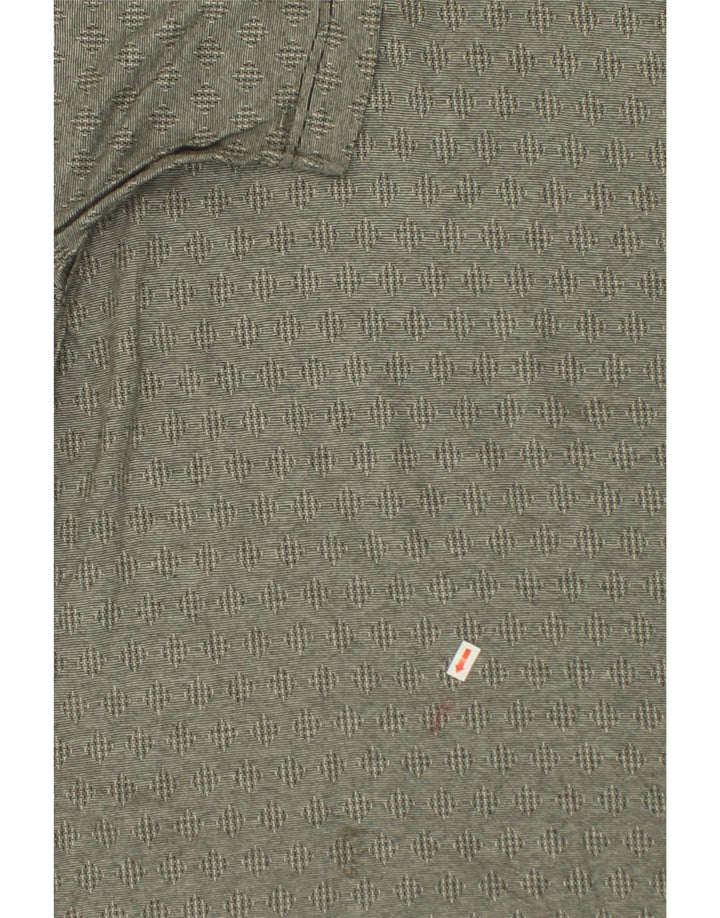 DOCKERS Mens Golf Polo Shirt Large Grey Argyle/Diamond Cotton Vintage Dockers and Second-Hand Dockers from Messina Hembry 