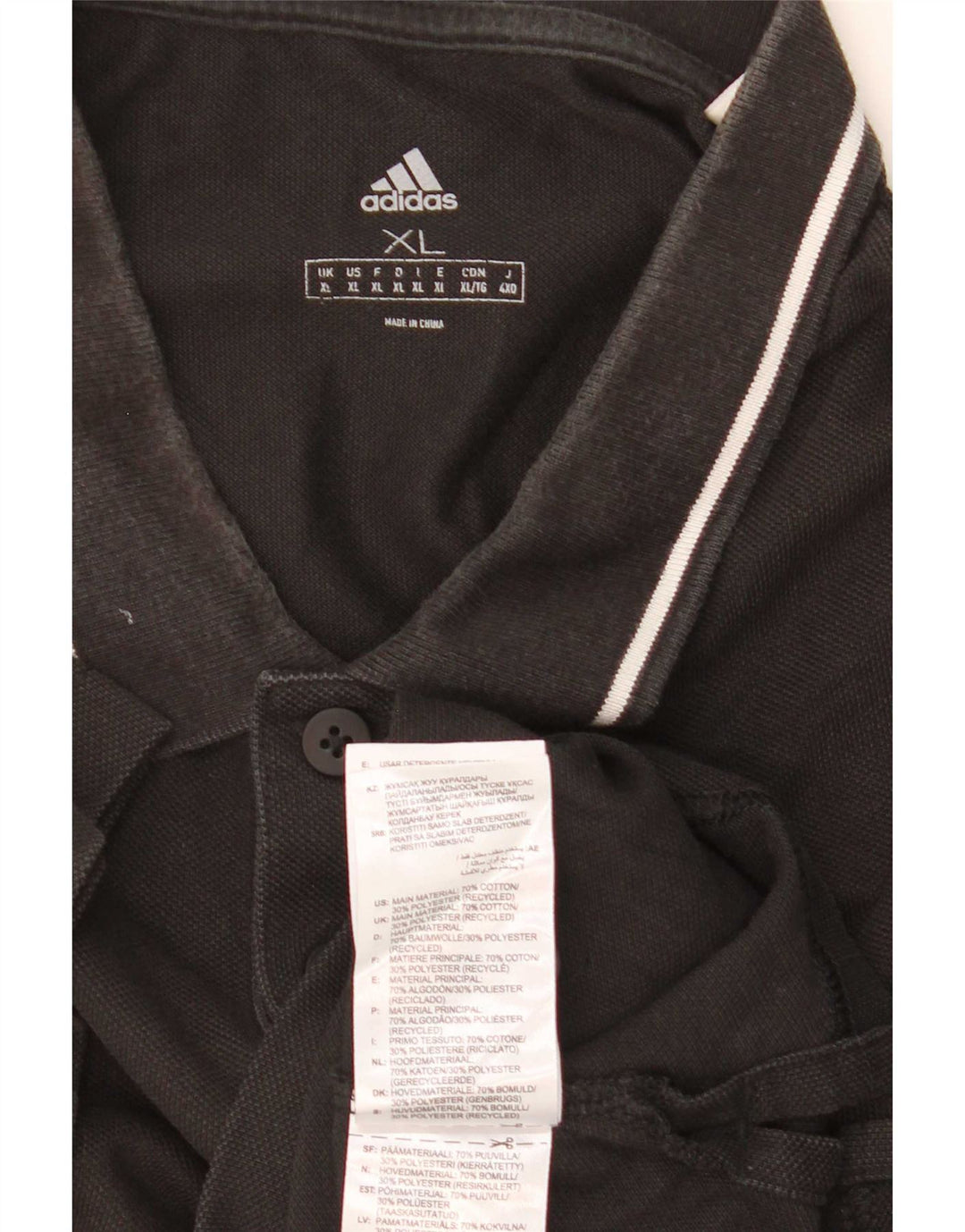 Adidas herre poloshirt XL sort bomuld