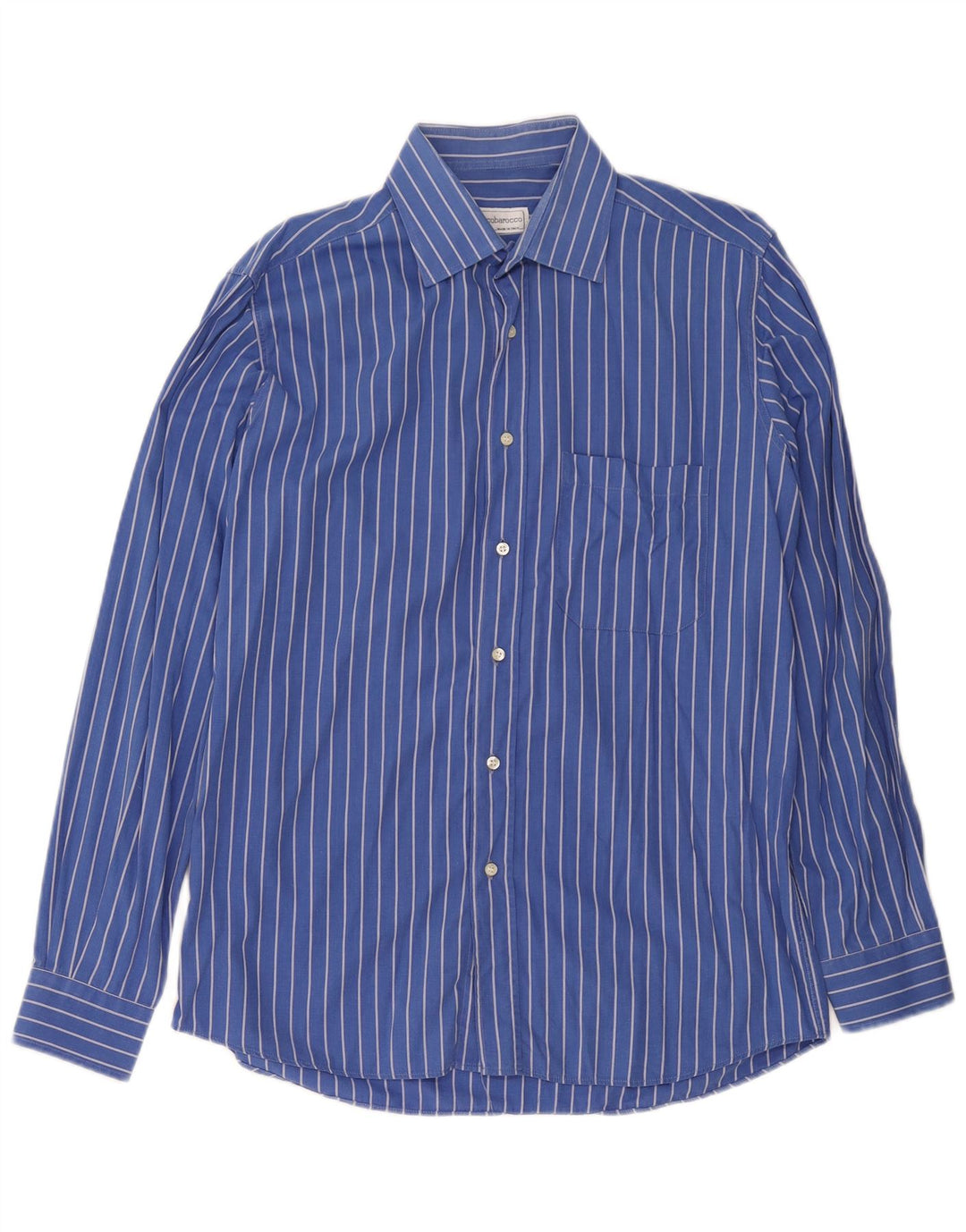 Roccobarocco Herreskjorte Str. 40 15 3/4 Medium Blå Nålestribe