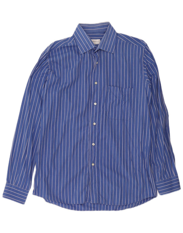 Roccobarocco Herreskjorte Str. 40 15 3/4 Medium Blå Nålestribe