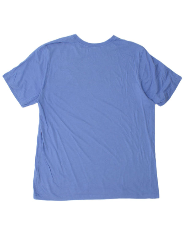 Nike T-shirt top til mænd, stor blå bomuld