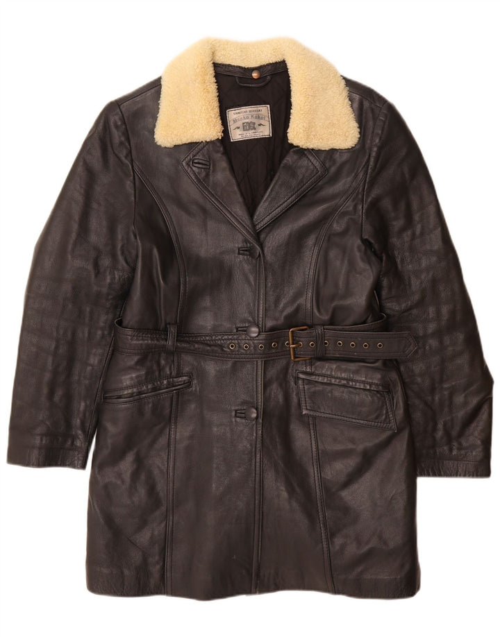 Vintage overfrakke til kvinder UK 10 Small Black