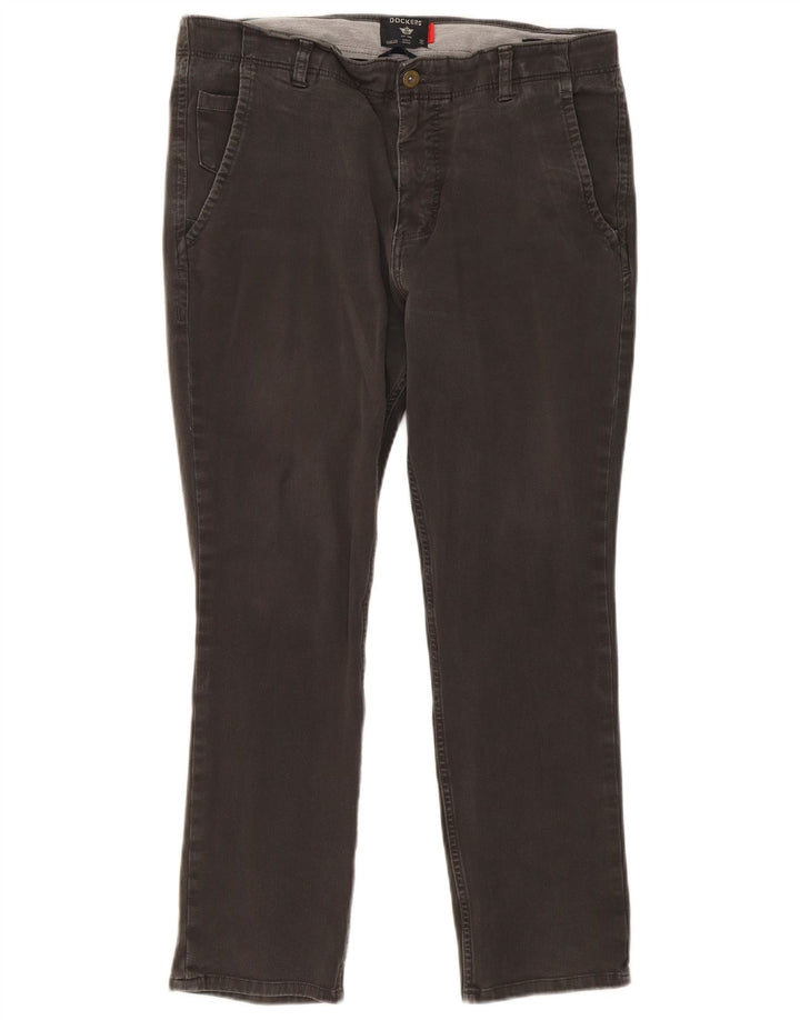Dockers Herre Slim Chino Bukser W34 L27 Grå Bomuld