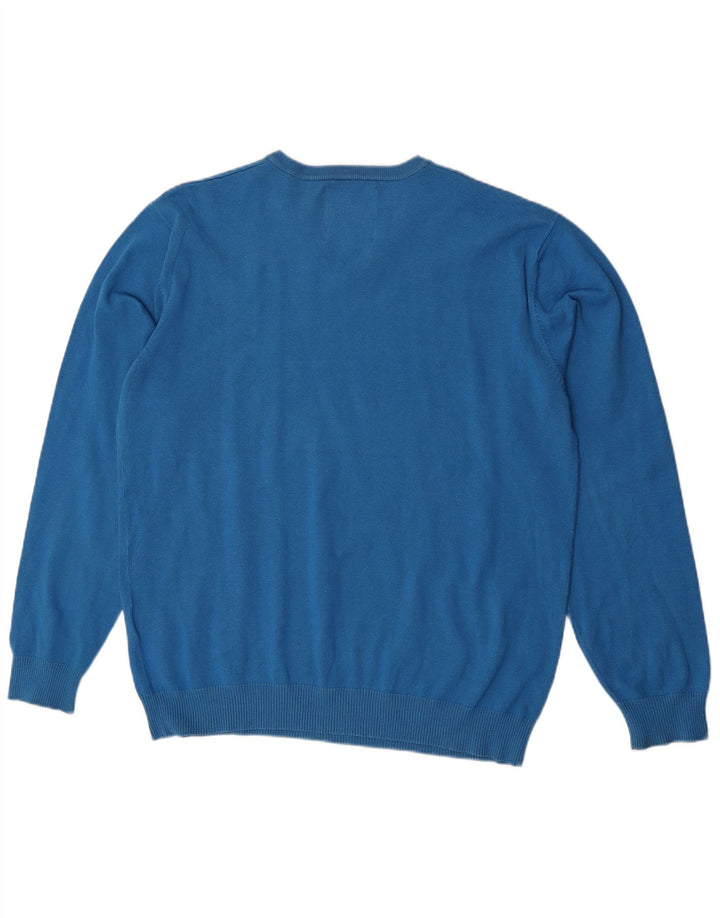Jack & Jones Herre V-hals sweater 2XL Blå Akryl
