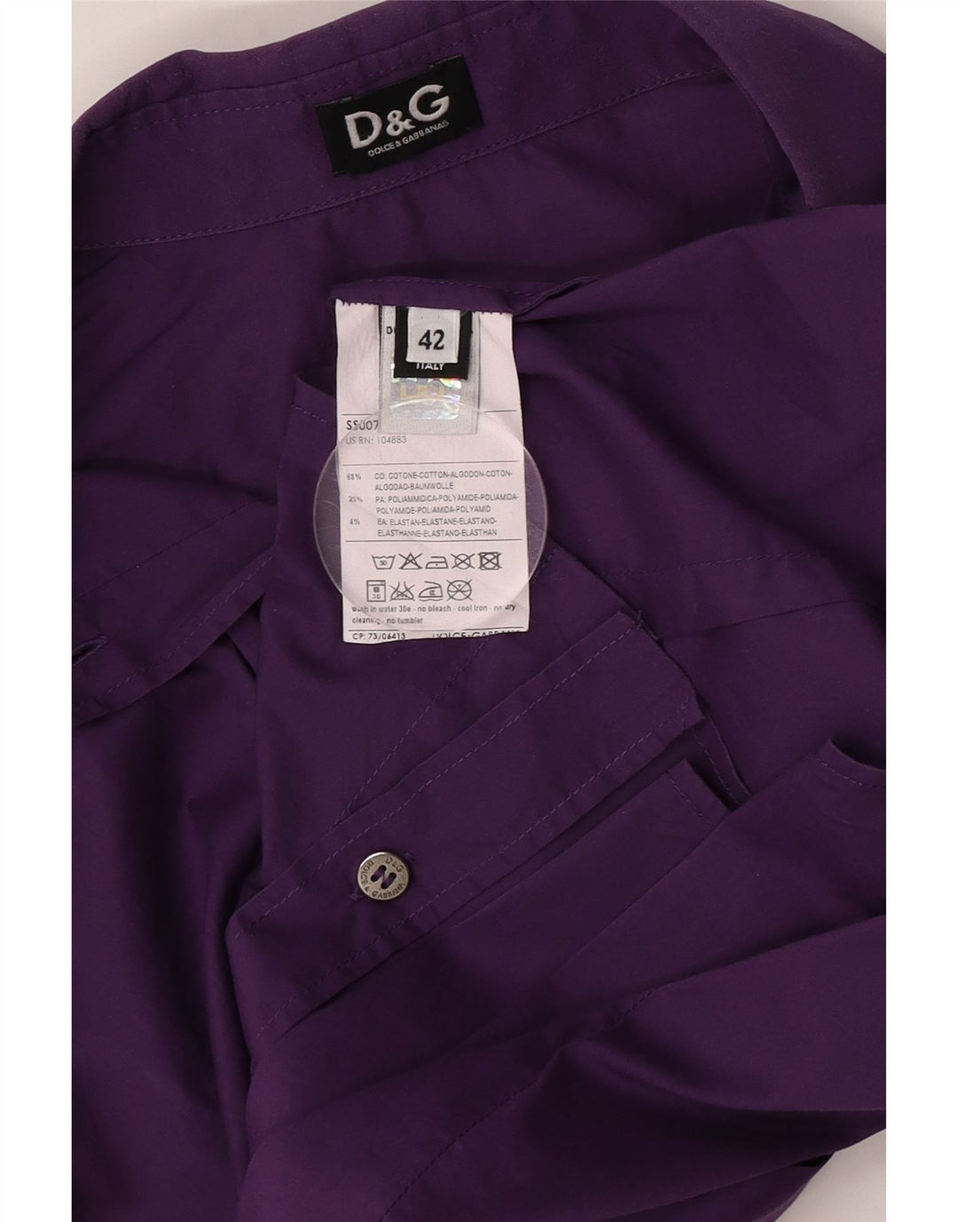 Dolce & Gabbana Dameskjorte IT 42 Medium Lilla Bomuld