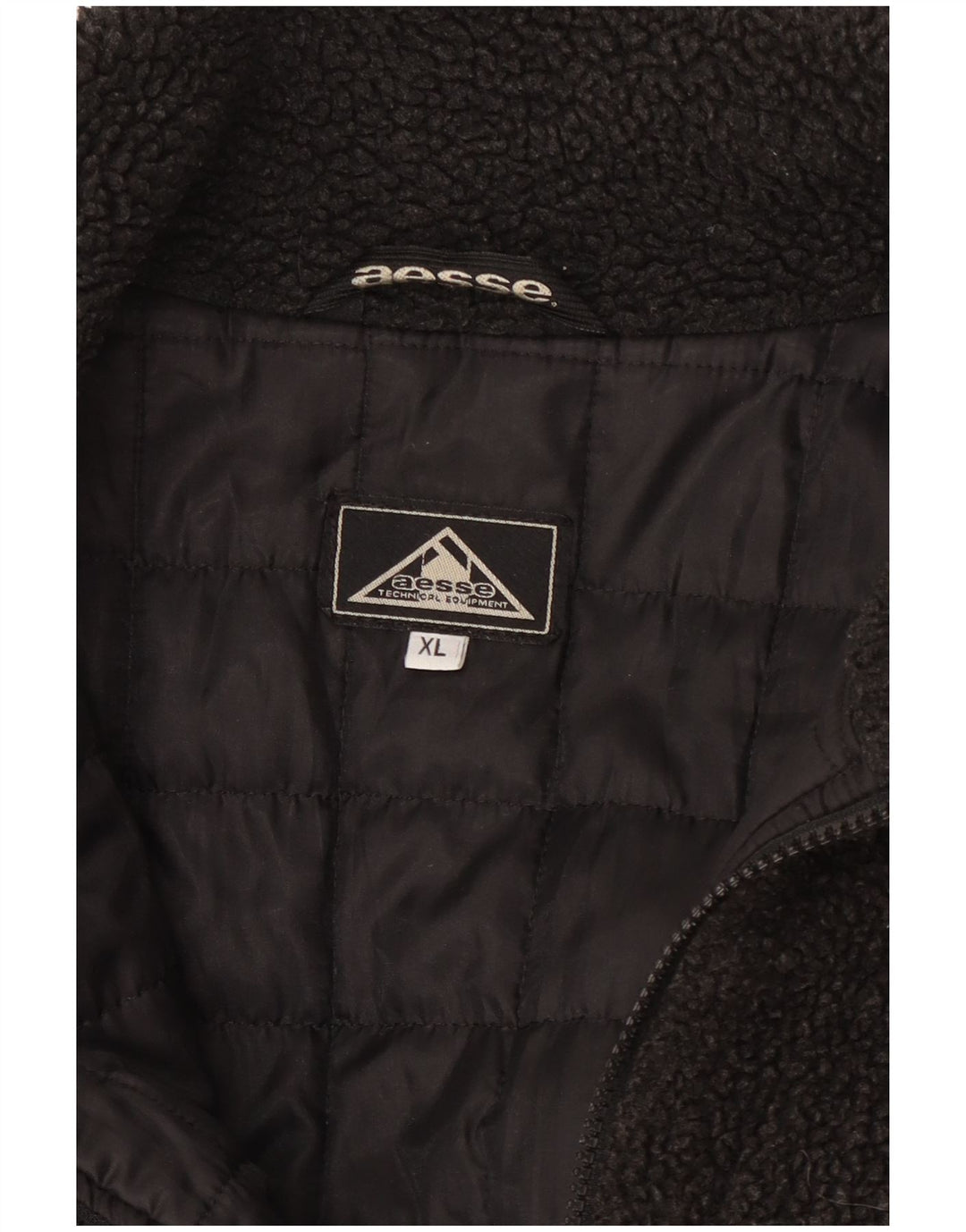 Aesse Herre grafisk fleecejakke UK 42 XL Sort
