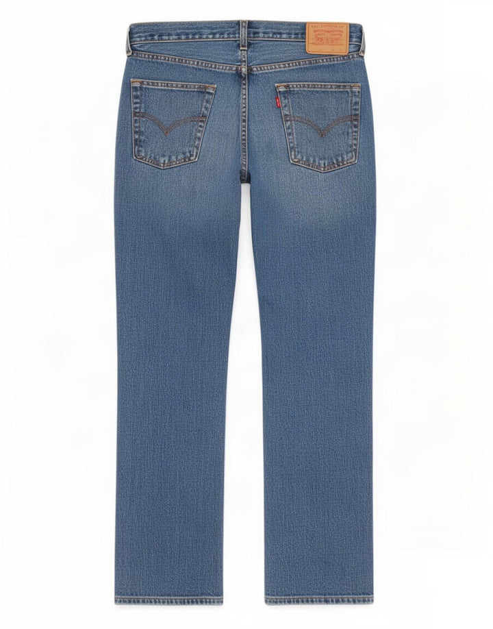 Levi's Herre 595 Straight Jeans W34 L29 Blå Bomuld