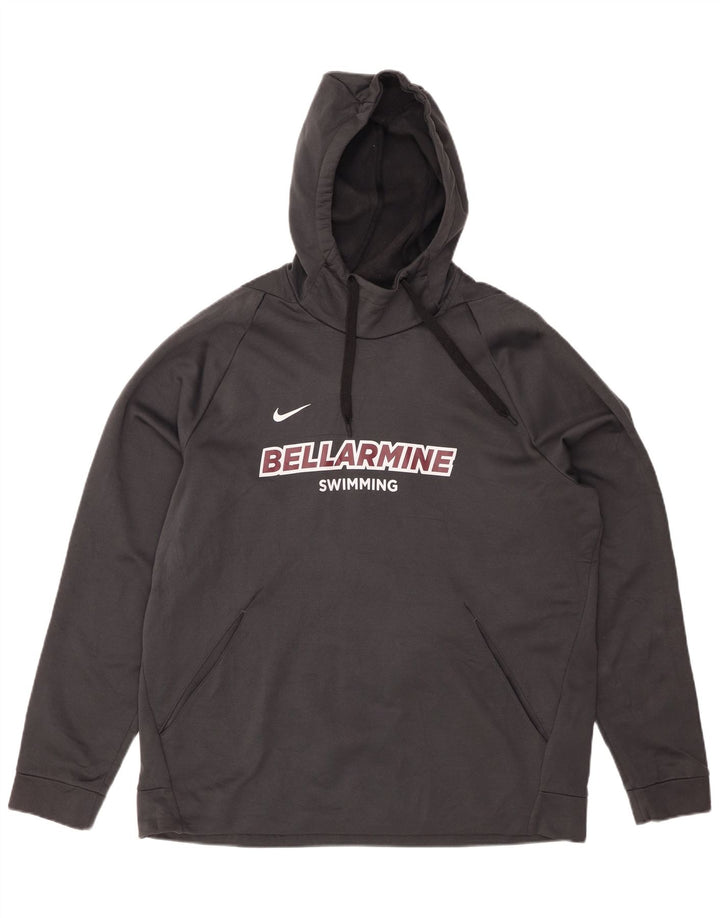 NIKE Herre Bellarmine grafisk hættetrøje XL Grå polyester
