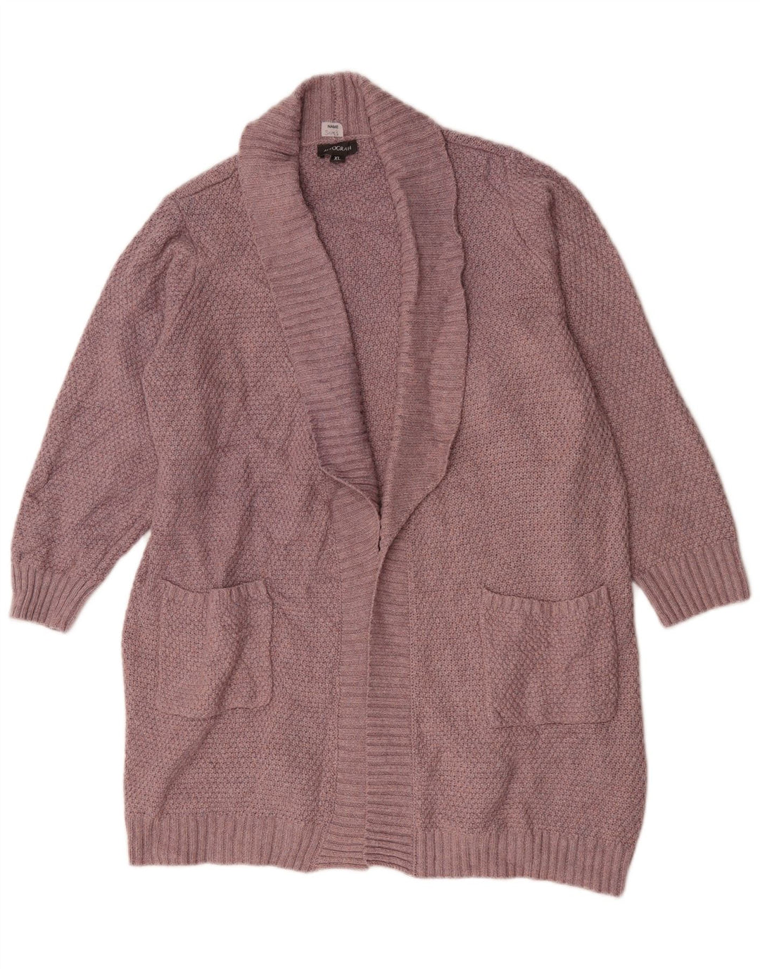 Autograph Womens Open Cardigan Sweater UK 18 XL Pink Polyester