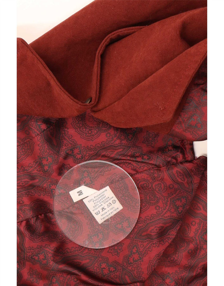 Vintage damevest UK 12 Medium Burgundy Polyester