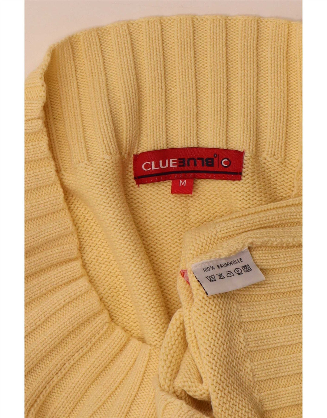 Vintage Dame Off Shoulder Sweater UK 12 Medium Gul Bomuld