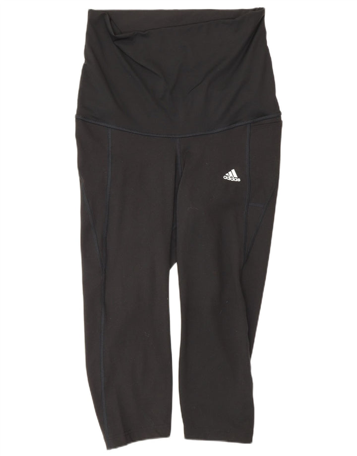 Adidas Capri Leggings til kvinder, DK 12/14 medium sort polyester