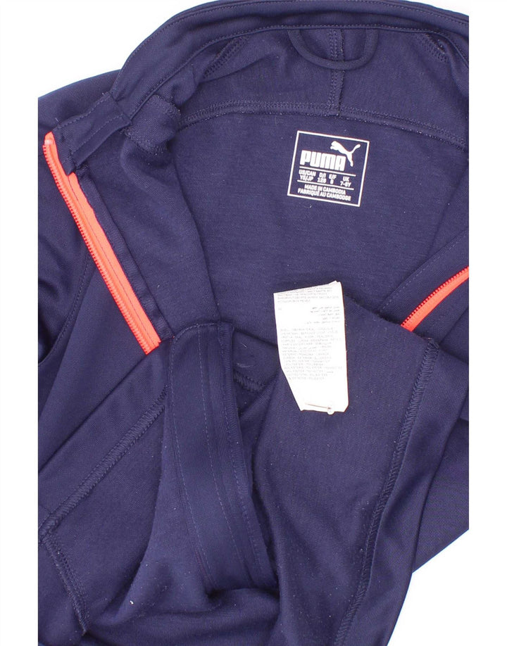 Puma piger træningsdragt topjakke 7-8 år marineblå polyester