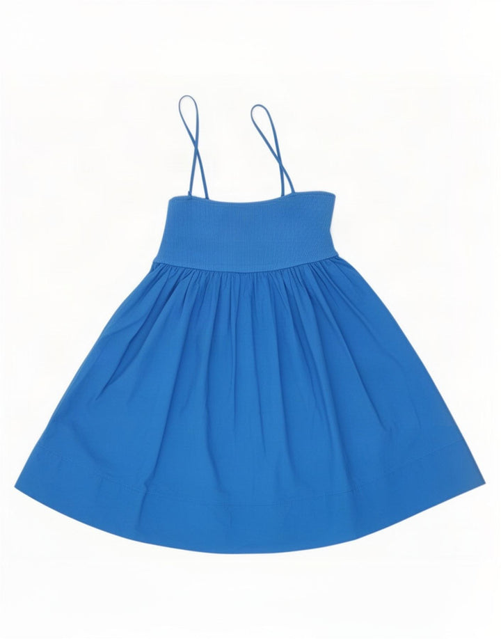 Zara Dame Sundress UK 14 Large Blue Cotton