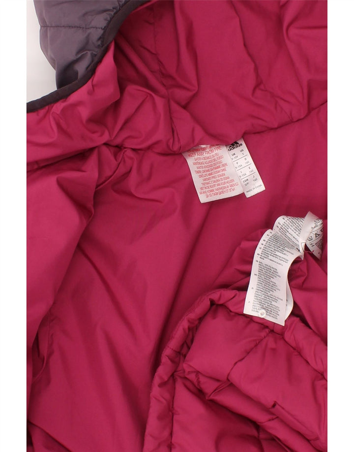 Adidas drenge hættepolstret jakke 9-10 år Pink Colourblock Polyester