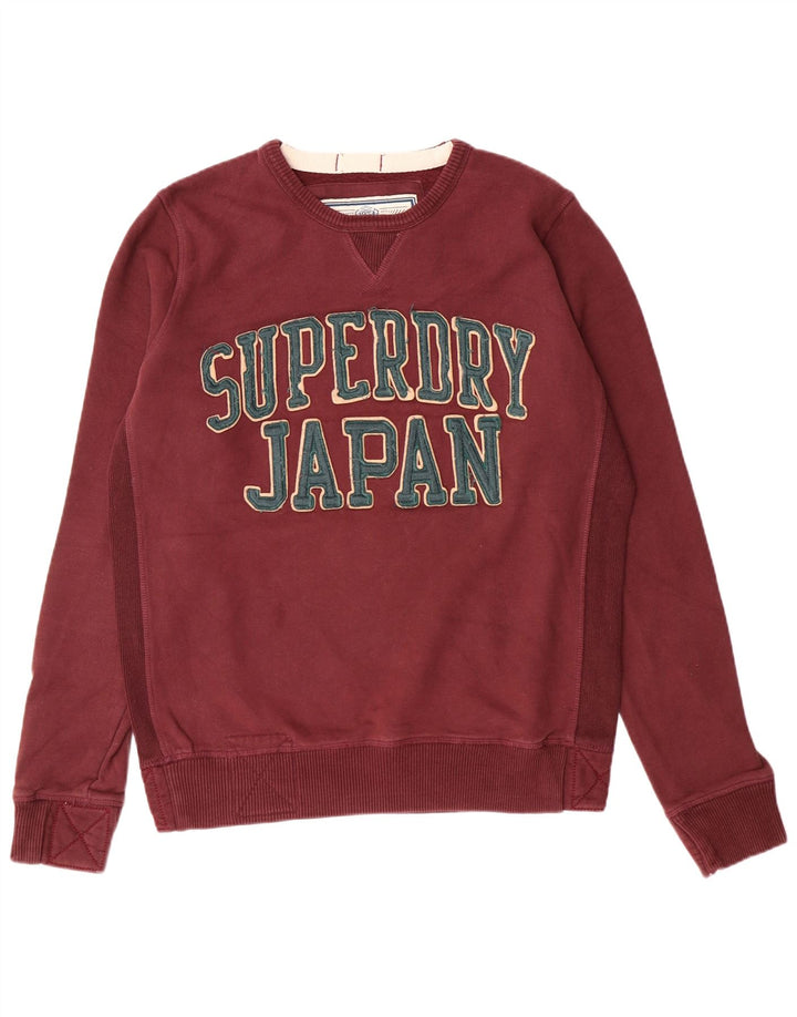 Superdry Grafisk Sweatshirt-trøje til mænd Large Bourgogne bomuld