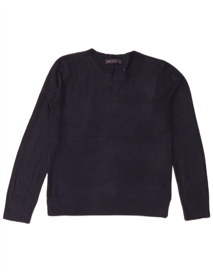 Marks & Spencer Dame sweater med rund hals DK 10 Small Navy Blue