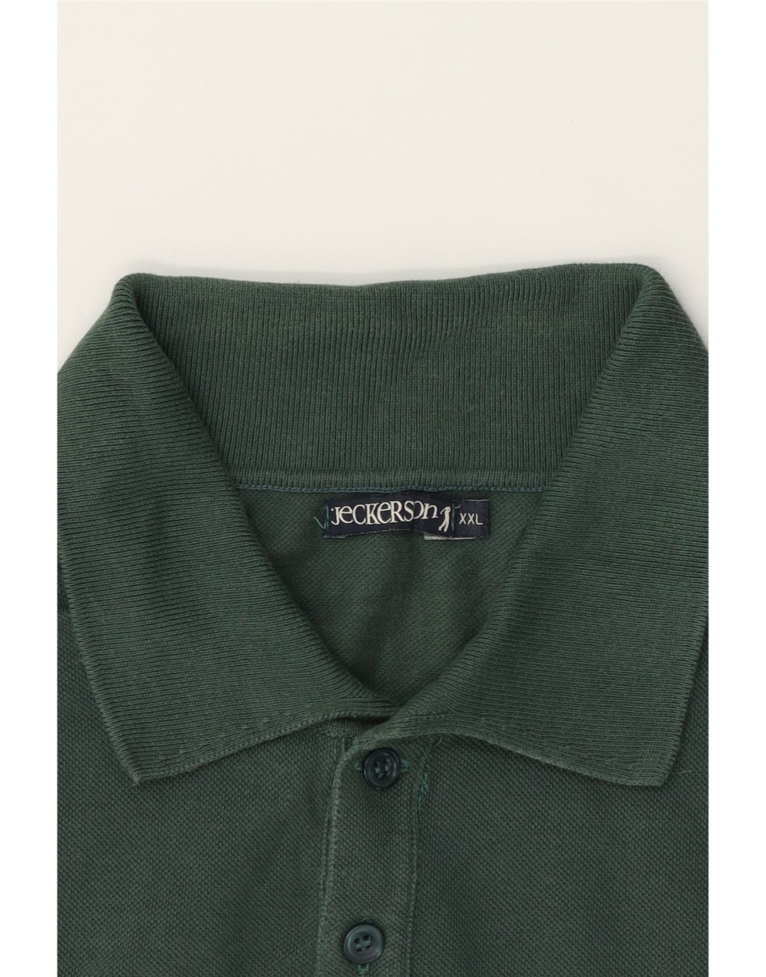 JECKERSON Mens Polo Shirt 2XL Green Cotton Vintage Jeckerson and Second-Hand Jeckerson from Messina Hembry 