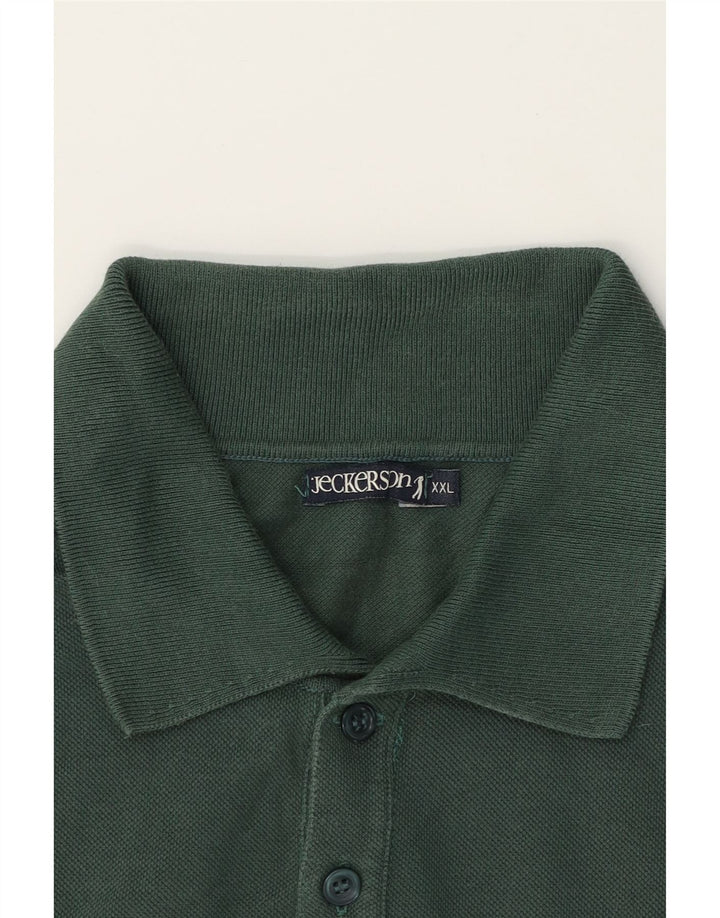 JECKERSON Mens Polo Shirt 2XL Green Cotton Vintage Jeckerson and Second-Hand Jeckerson from Messina Hembry 