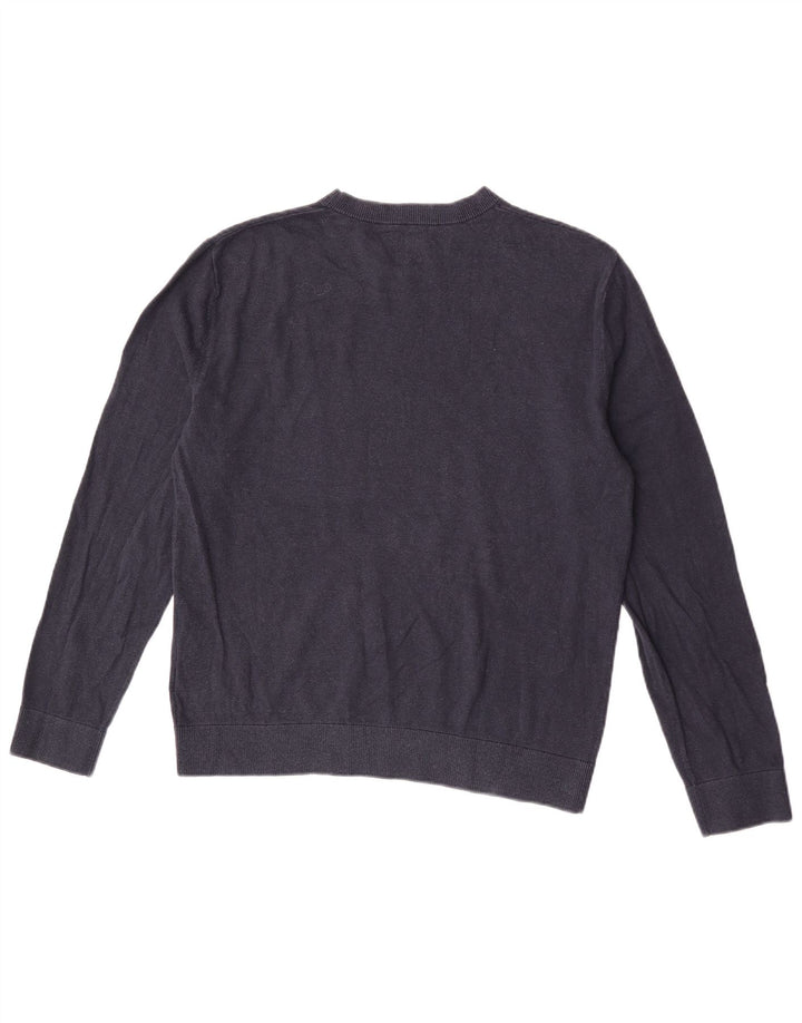 Gap Herre Crew Neck Jumper Sweater Medium Navy Blue Bomuld